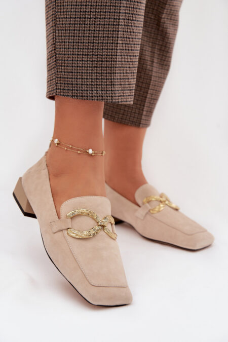 Mokasyny Model DA CR61-3115 Beige - Step in style