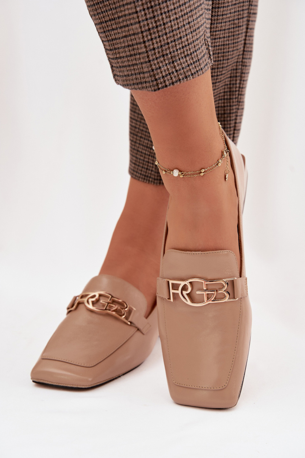 Sandał Mokasyny Model DA CR61-3125 Beige - Step in style - obrazek 3
