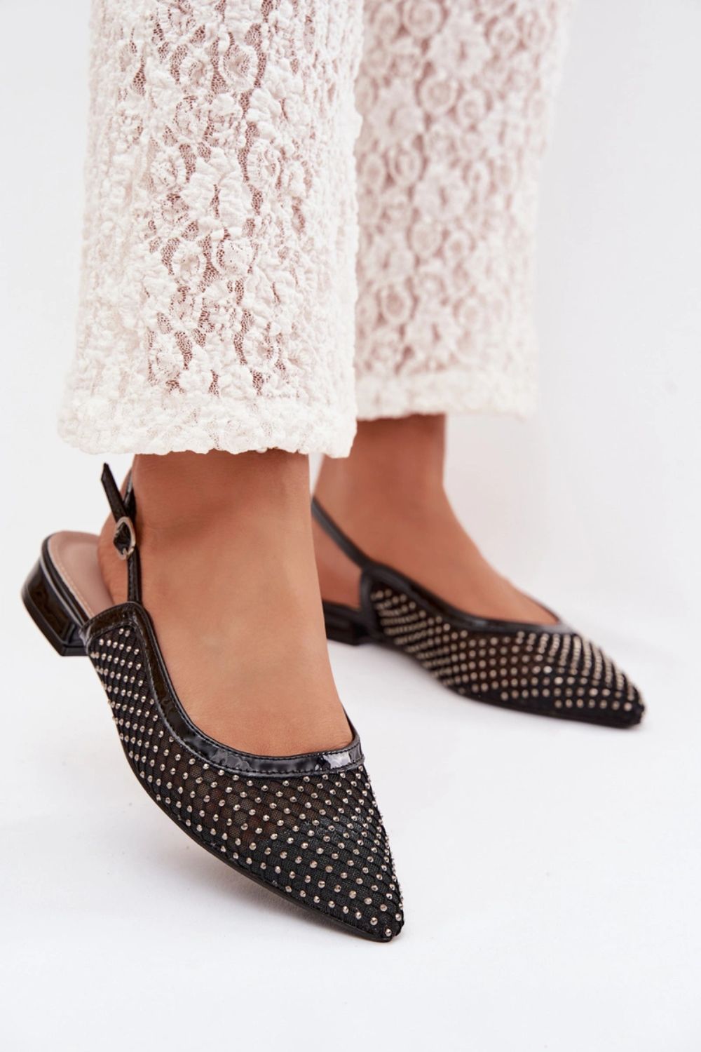 Baleriny Model Pyvona YL5022 Black - Step in style - obrazek 4