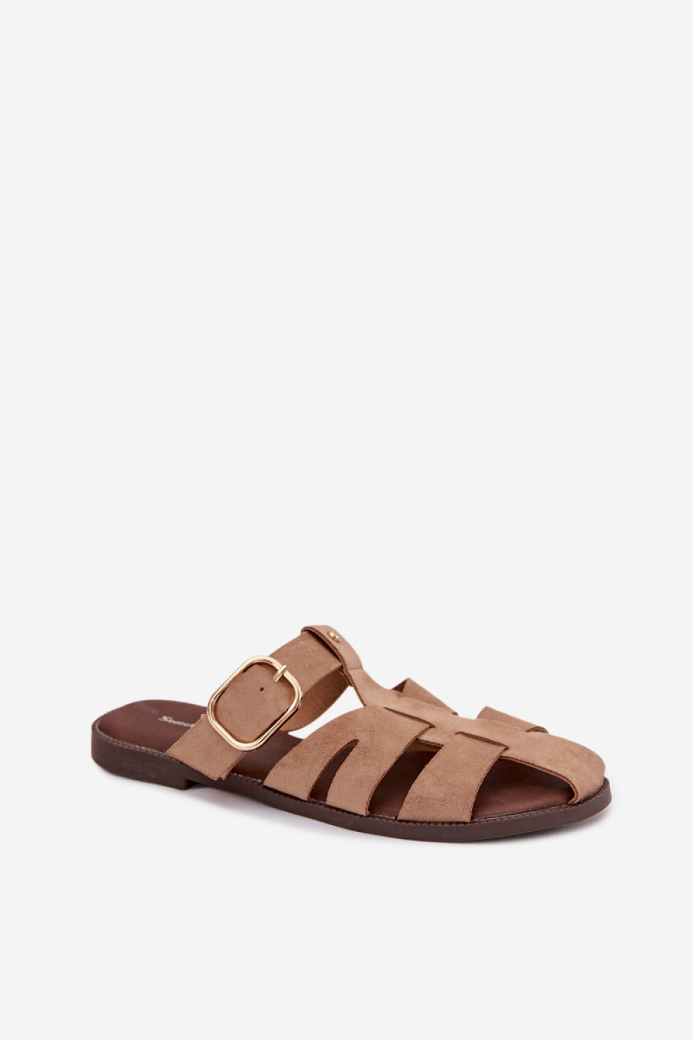 Sandał Klapki Model Elzora 9784 Beige - Step in style - obrazek 2