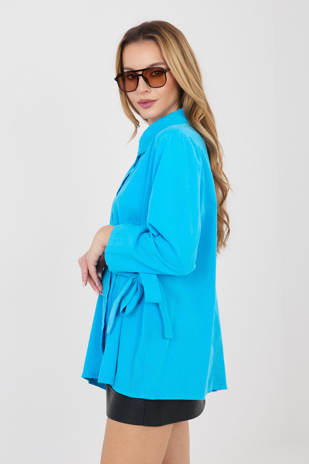 Koszula Damska Model IT-KS-FL10188.27 Blue - Rue Paris - obrazek 2