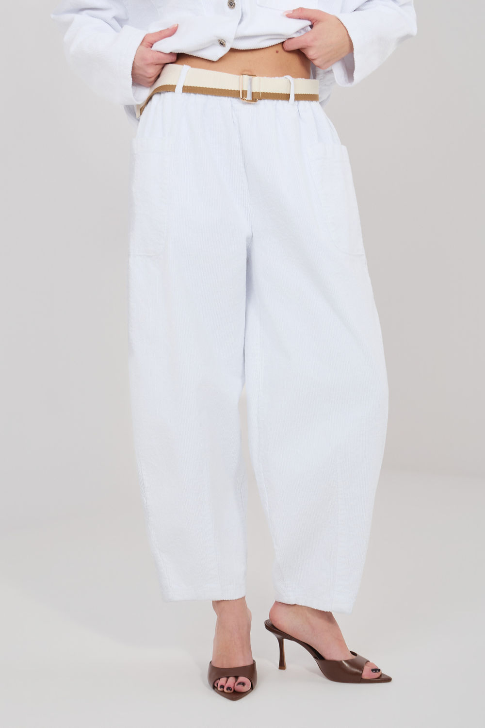 Spodnie Damskie Model IT-SP-FL9665.78 White - Rue Paris