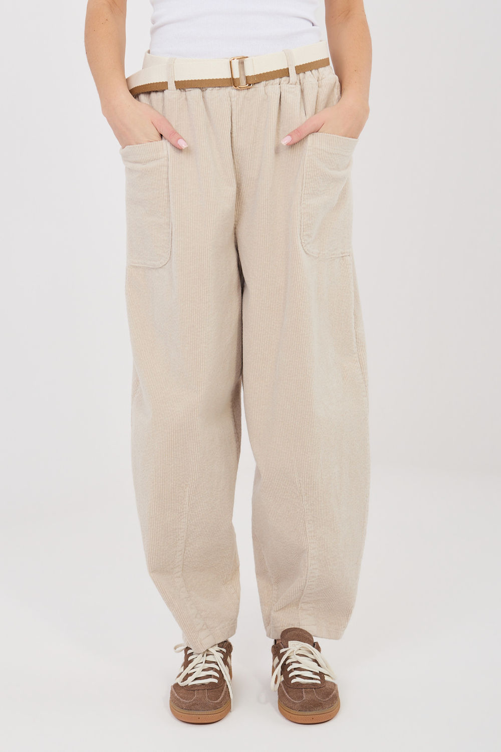 Spodnie Damskie Model IT-SP-FL9665.14 Light Beige - Rue Paris - obrazek 4