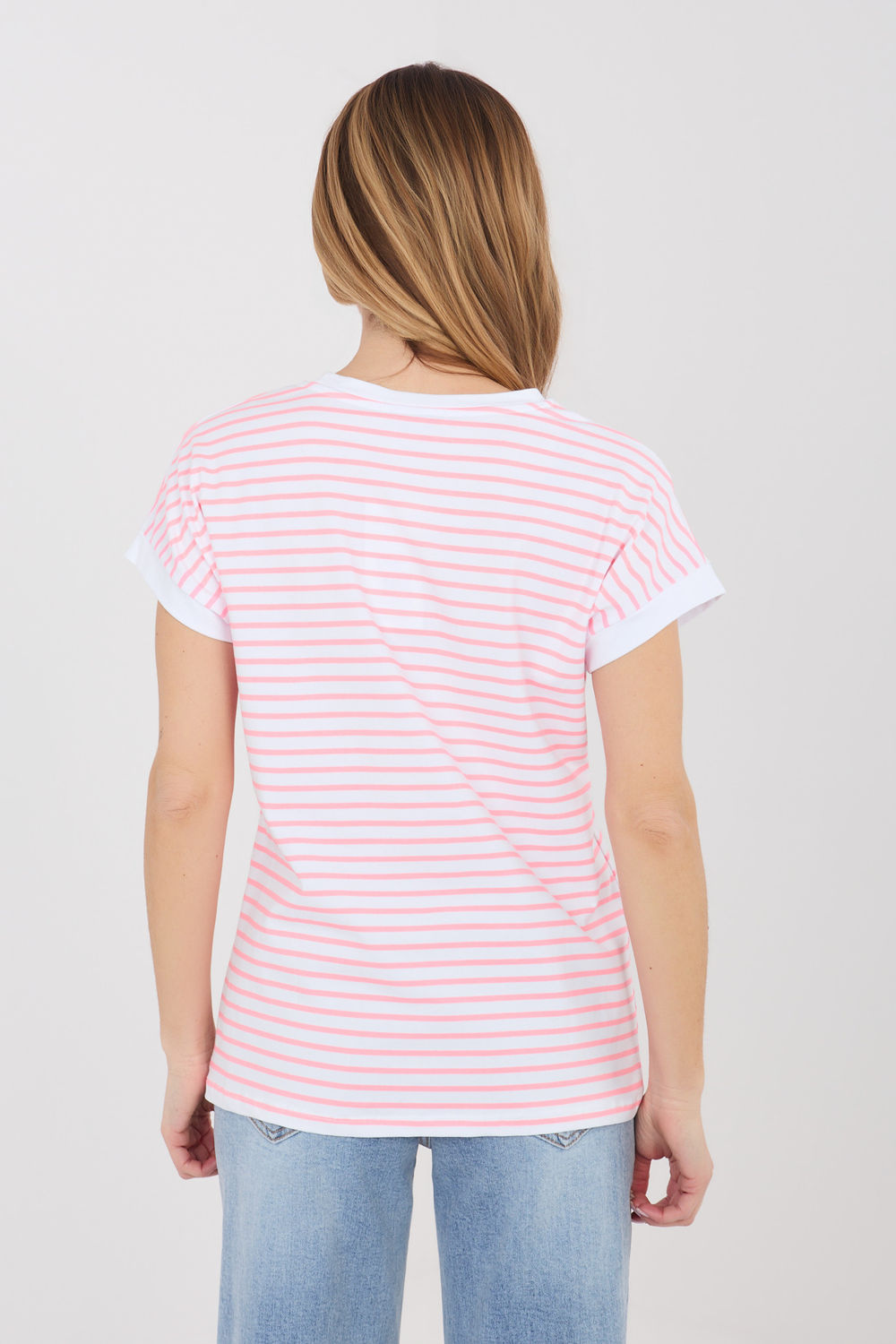 Tshirt Damski Model RV-TS-A1125.85 White/Pink - Relevance - obrazek 3