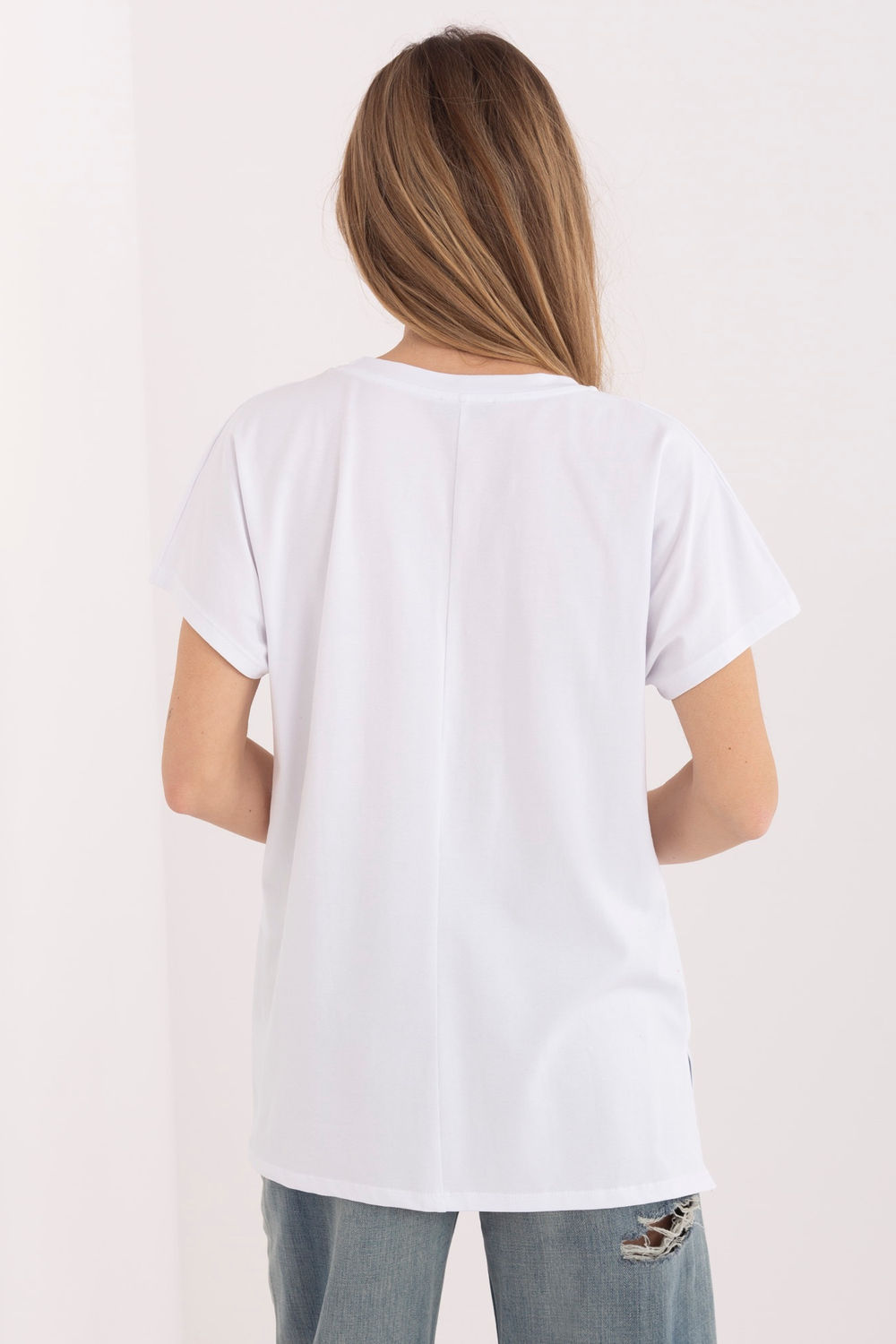 Tshirt Damski Model RV-TS-A1206.84 White/Yellow - Relevance - obrazek 3