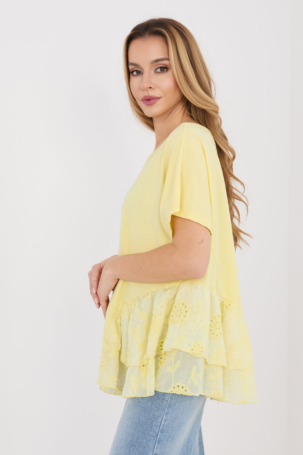 Bluzka Model IT-BZ-81870.18 Light Yellow - Italy Moda - obrazek 3