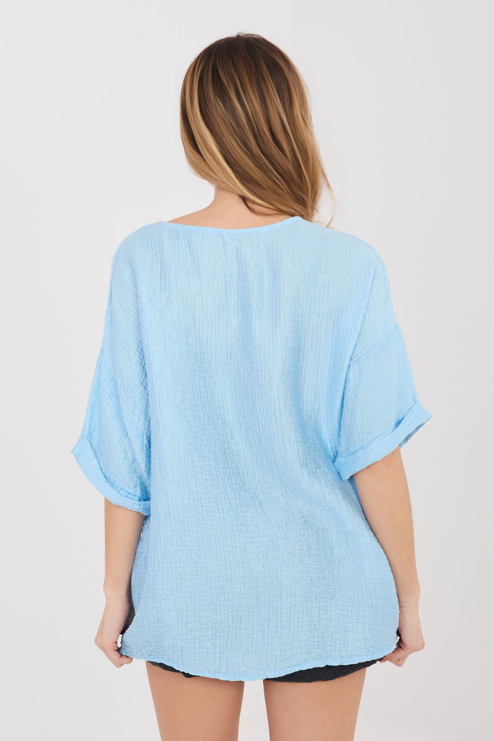 Koszula Damska Model IT-BZ-81891.49 Light Blue - Italy Moda - obrazek 3