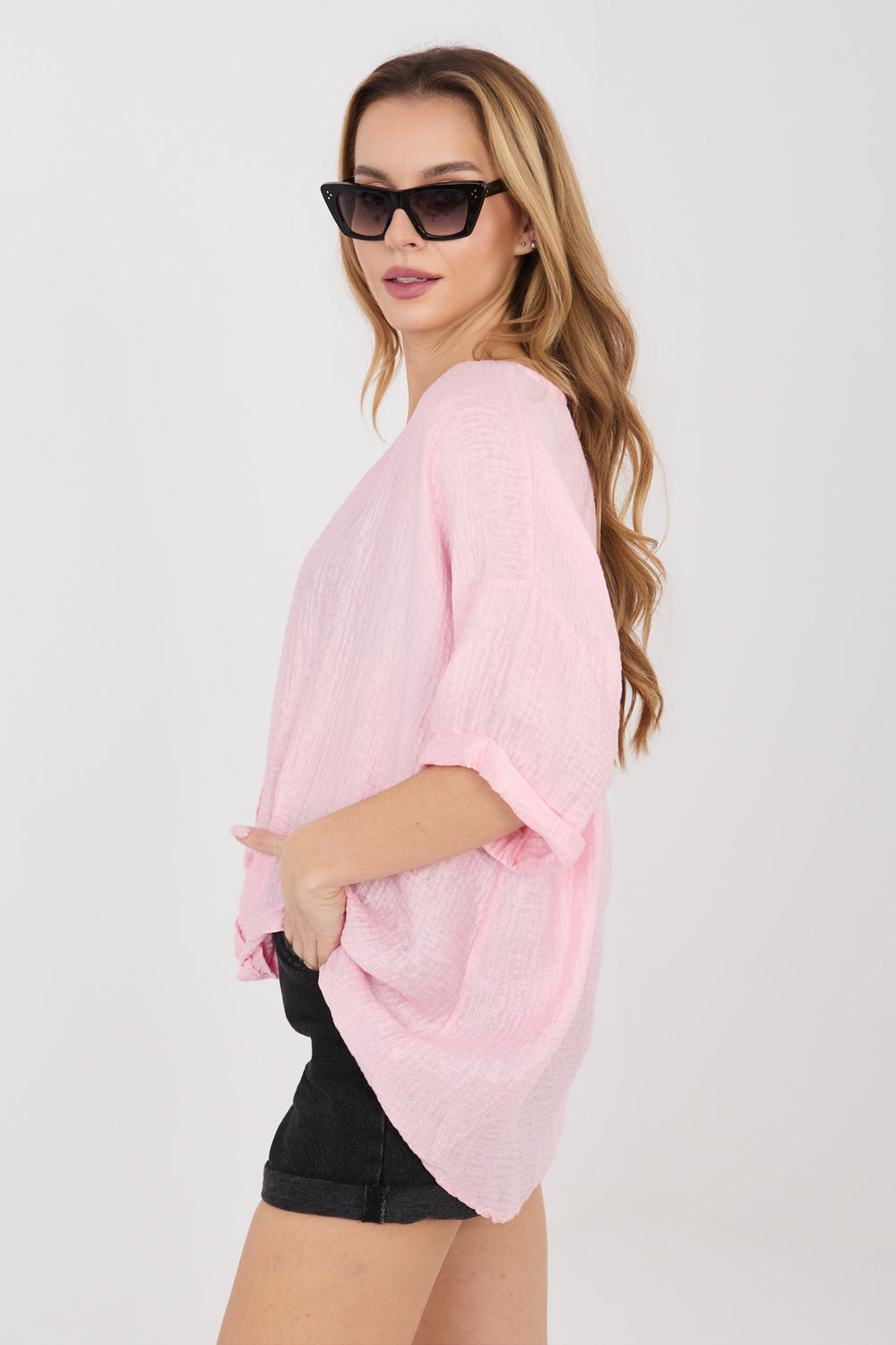 Koszula Damska Model IT-BZ-81891.49 Light Pink - Italy Moda - obrazek 2