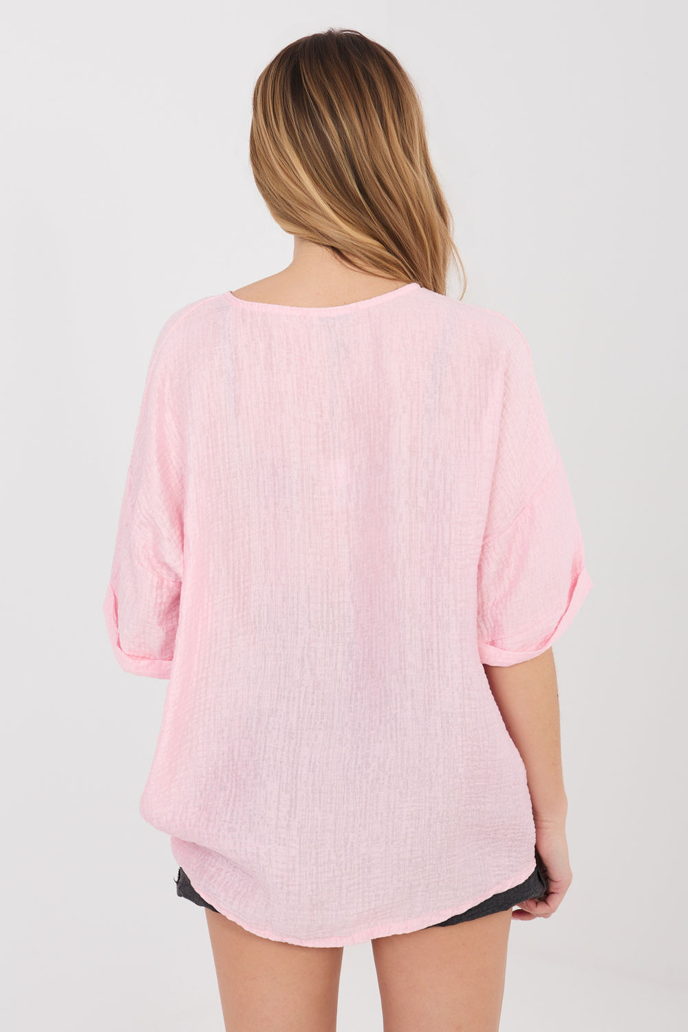Koszula Damska Model IT-BZ-81891.49 Light Pink - Italy Moda - obrazek 3