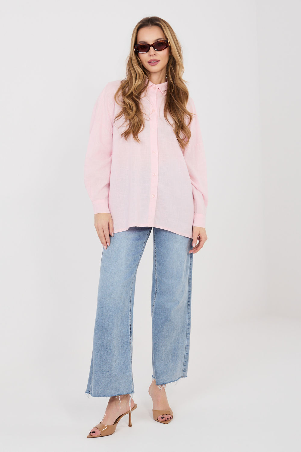 Koszula Damska Model IT-KS-3060.23 Light Pink - Italy Moda - obrazek 2