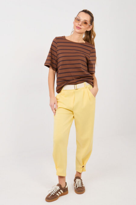 Spodnie Dresowe Model MI-SP-P6224.71 Light Yellow - Italy Moda