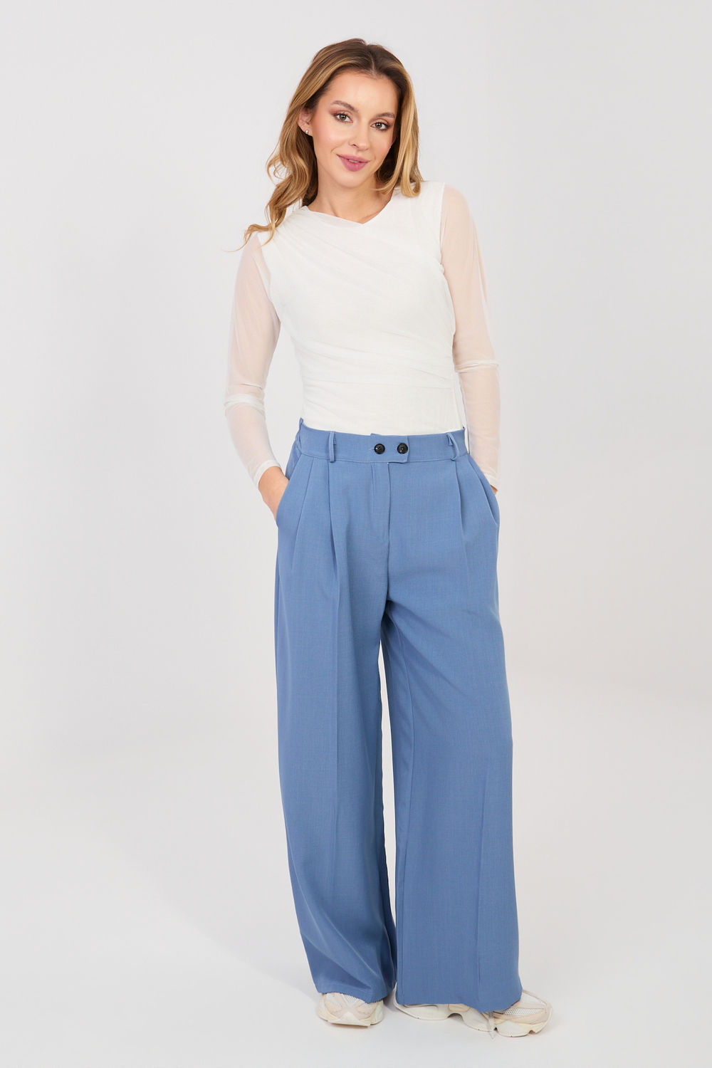 Spodnie Damskie Model IT-SP-FL9020-1.69 Dark Blue - Rue Paris - obrazek 2