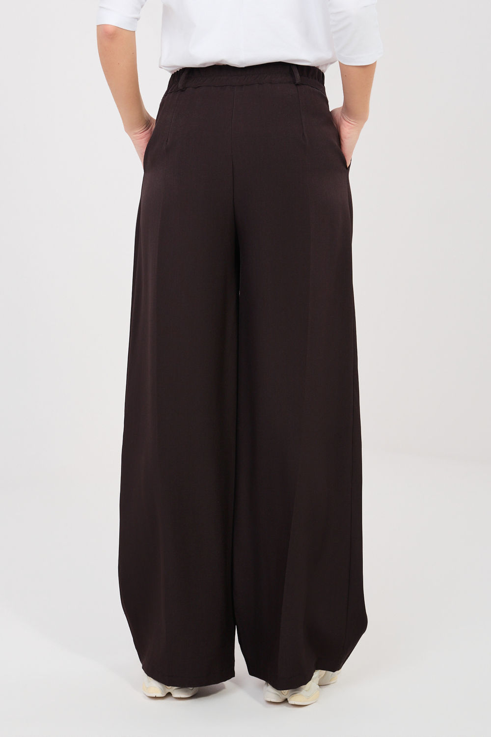 Spodnie Damskie Model IT-SP-FL9020-1.69 Dark Brown - Rue Paris - obrazek 3