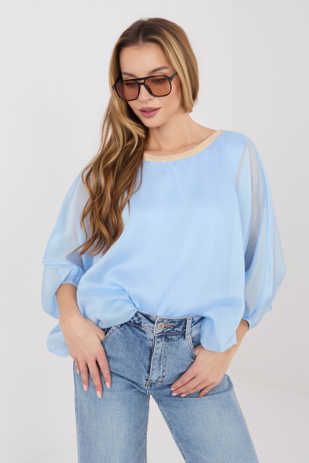 Bluzka Model IT-BZ-18868.81 Light Blue - Italy Moda - obrazek 4