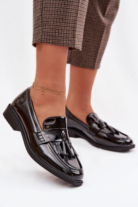 Mokasyny Model Galera 9706 Black Lakier - Step in style