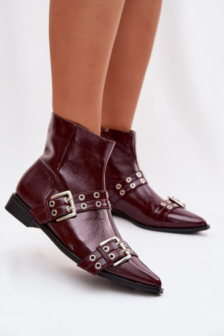 Botki Model Hamira YL5043 Bordo - Step in style