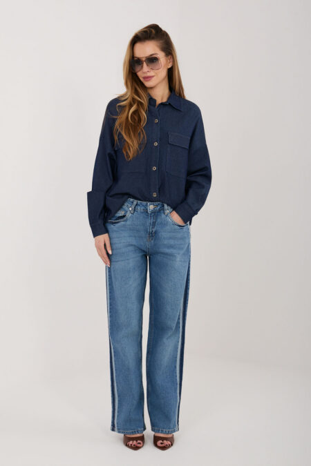 Spodnie Jeansy Damskie Model D85084BL62589M324 Dark Blue - Sublevel