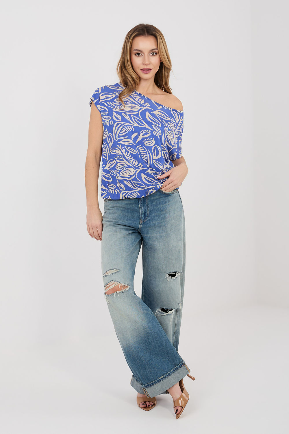 Bluzka Model D12110M02646E Dark Blue - Sublevel - obrazek 2