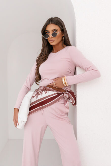 Spodnie Komplet Model Shira 496847742 Light Pink - LaBalancia