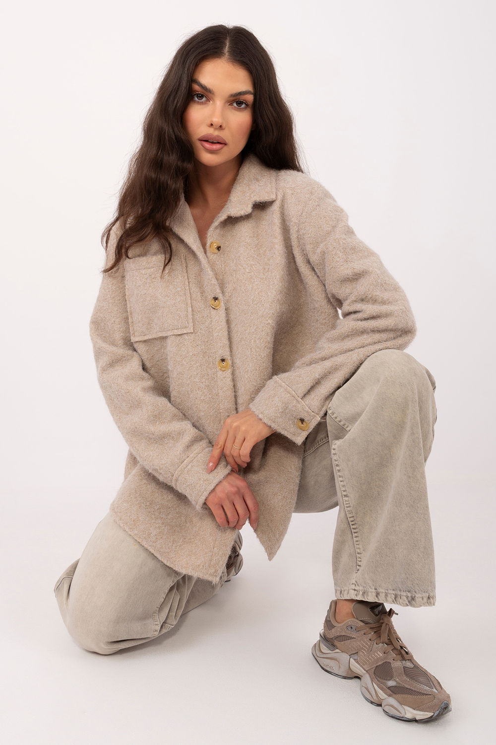 Kurtka Damska Model IT-KR-22292.01 Beige - Rue Paris - obrazek 2