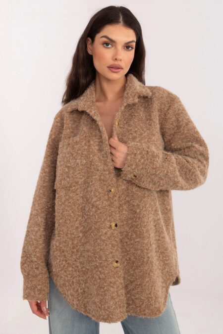 Kurtka Damska Model IT-KR-22292.00 Camel - Rue Paris