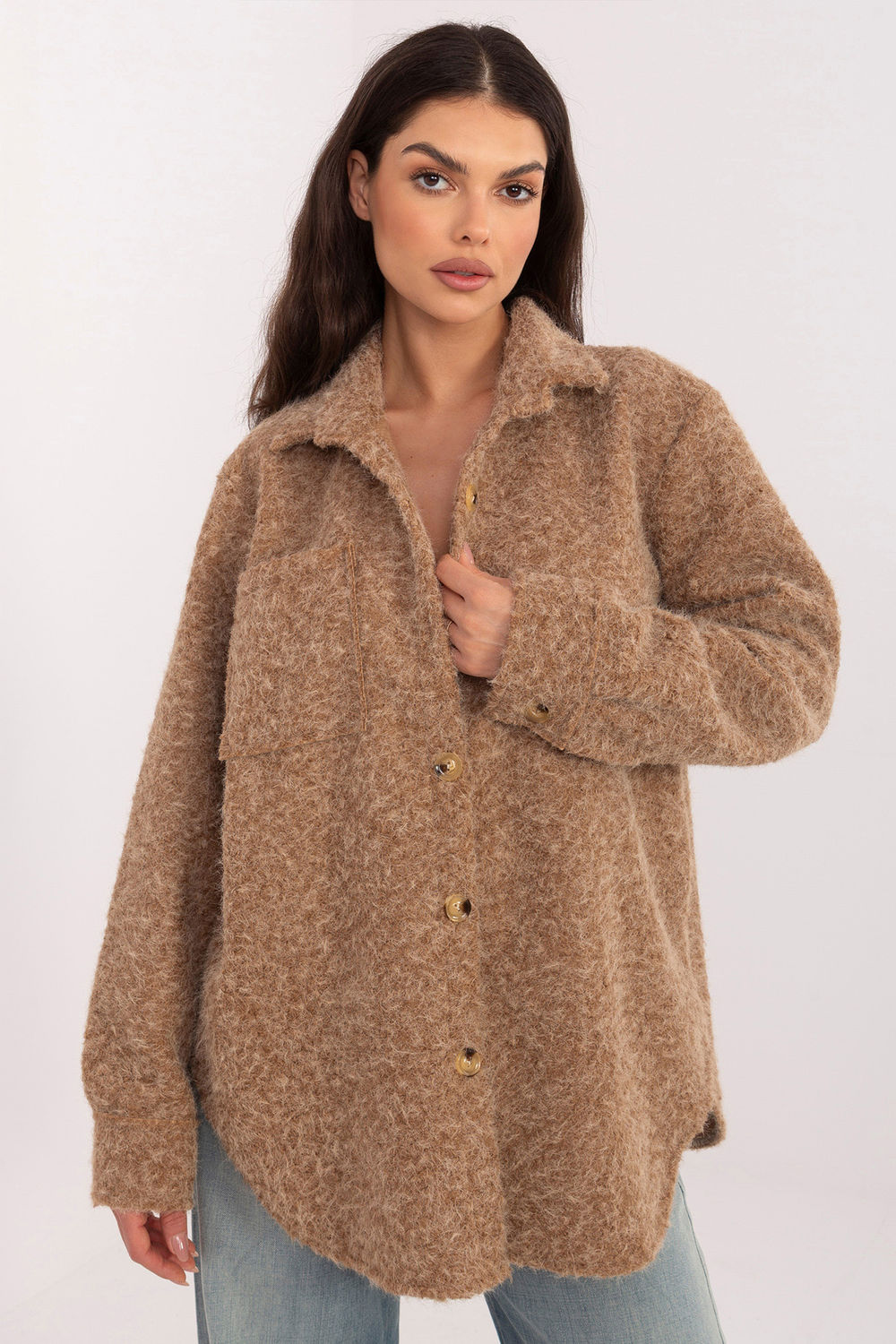 Kurtka Damska Model IT-KR-22292.00 Camel - Rue Paris