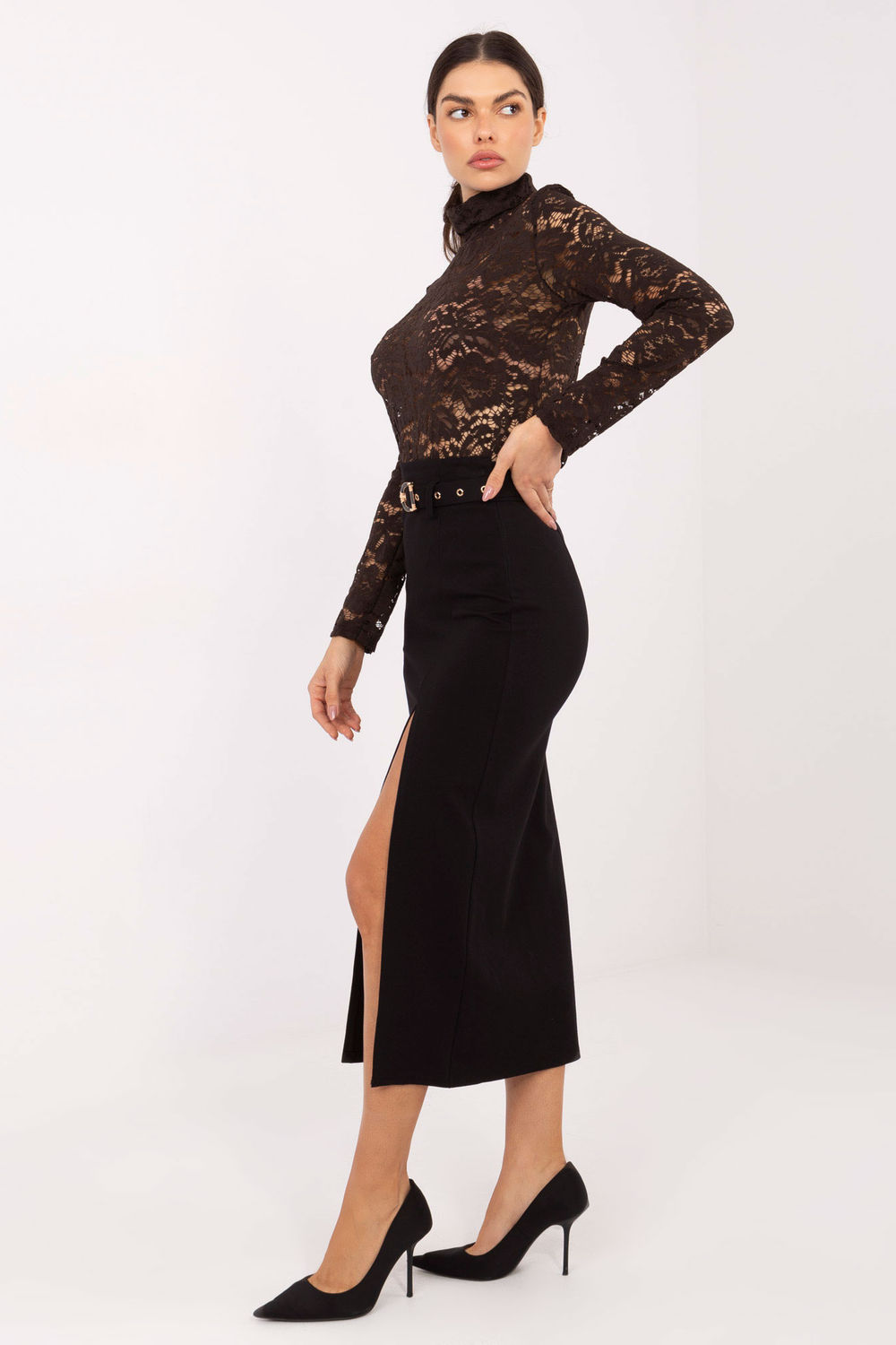 Spódnica Model IT-SD-FL7393-1.16 Black - Rue Paris - obrazek 2