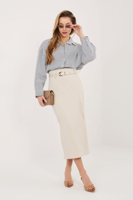 Spódnica Model IT-SD-FL7393-1.16 Light Beige - Rue Paris