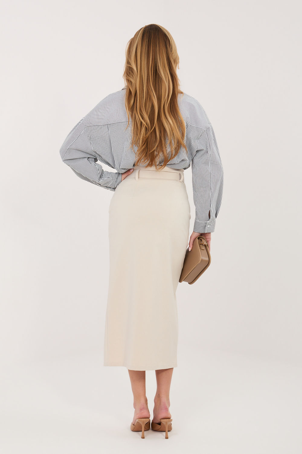 Spódnica Model IT-SD-FL7393-1.16 Light Beige - Rue Paris - obrazek 3
