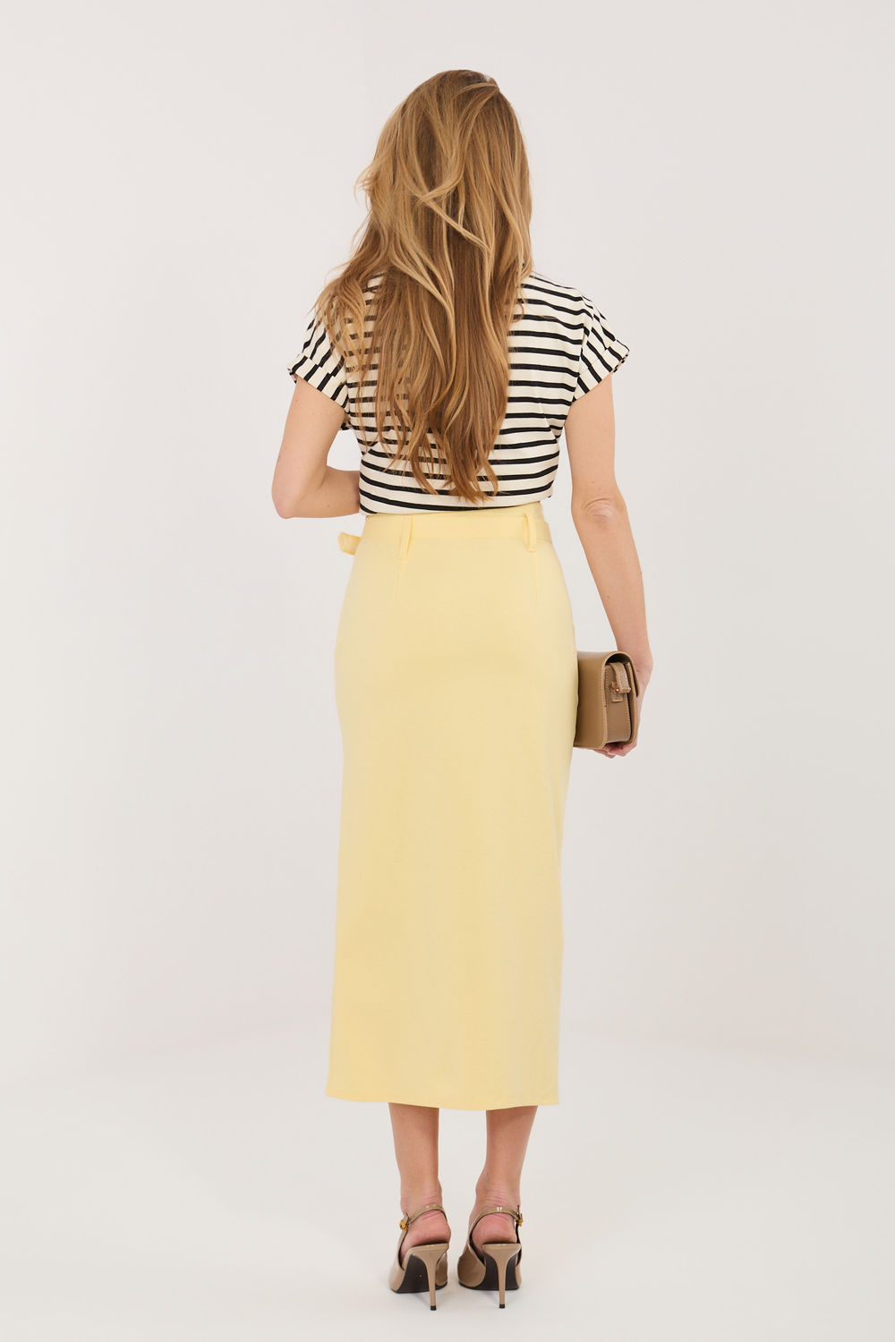 Spódnica Model IT-SD-FL7393-1.16 Light Yellow - Rue Paris - obrazek 3