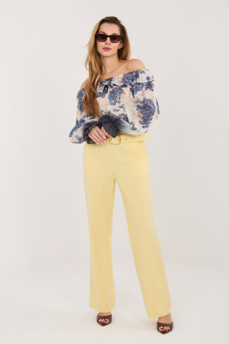 Spodnie Damskie Model IT-SP-FL8252-1.90 Light Yellow - Rue Paris