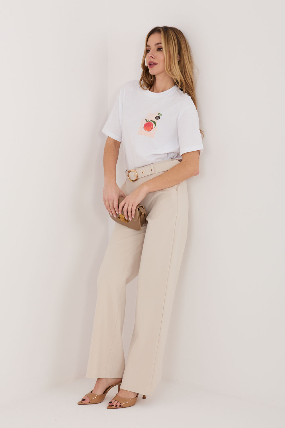 Spodnie Damskie Model IT-SP-FL8252-1.90 Light Beige - Rue Paris - obrazek 2