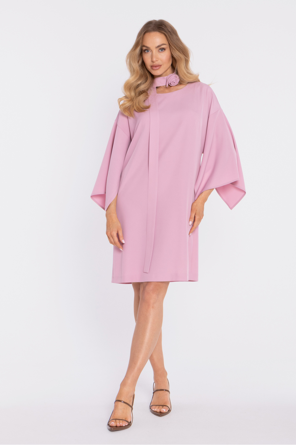 Sukienka Model MOE908 Powder Pink - Moe - obrazek 4