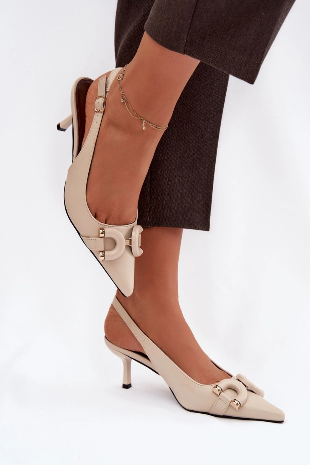 Sandały Model Brienne P-1488/KL2941 Light Beige - Step in style - obrazek 2