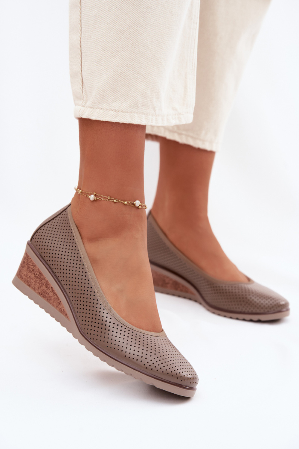 Półbuty Model Vinceza 58629 Dark Beige - Step in style