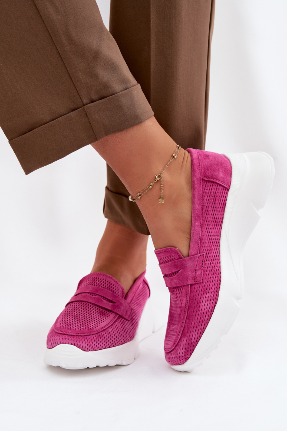 Mokasyny Model Vinceza 79626 Fuksja - Step in style - obrazek 3