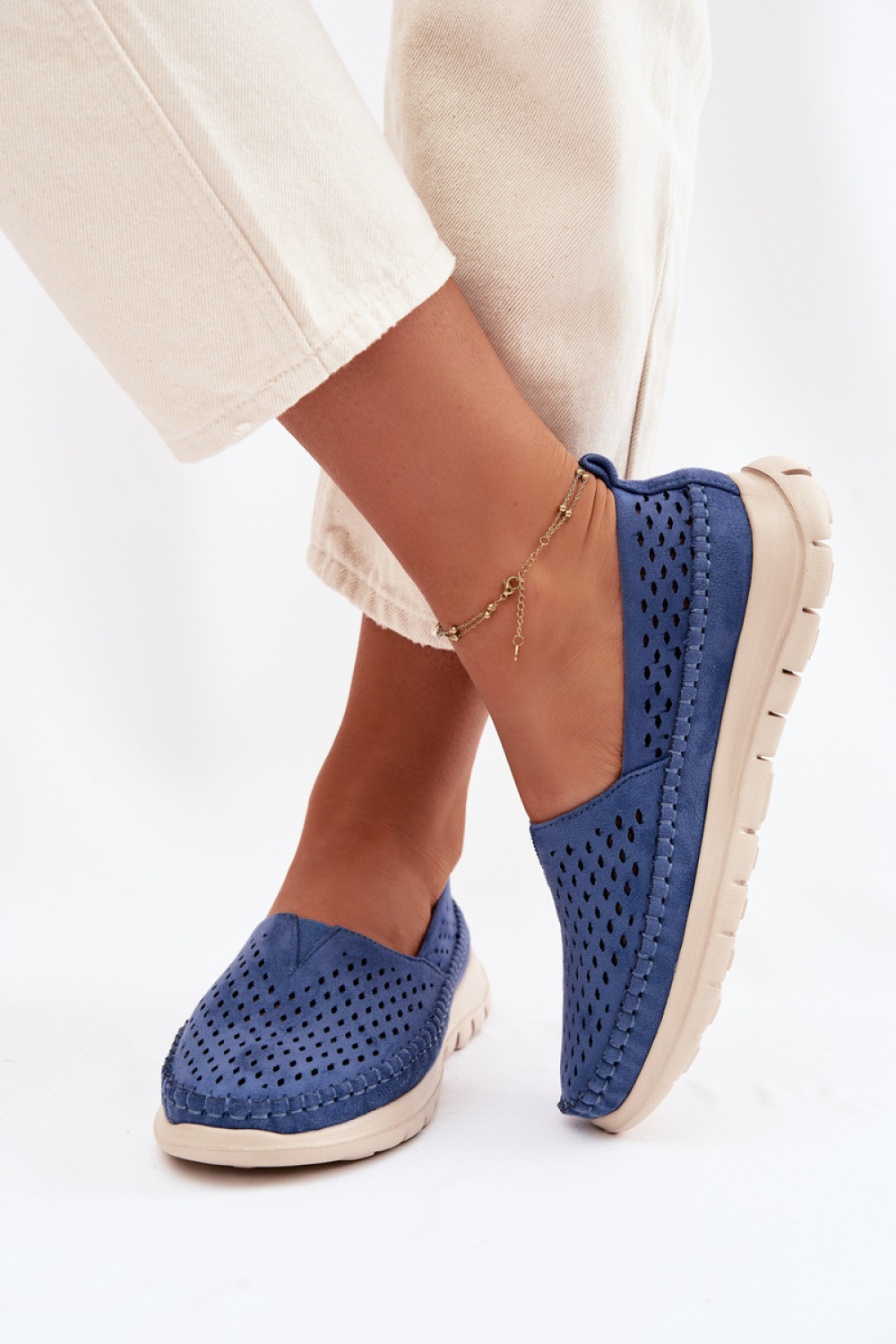 Mokasyny Model Sergio Leone MK099H Blue - Step in style
