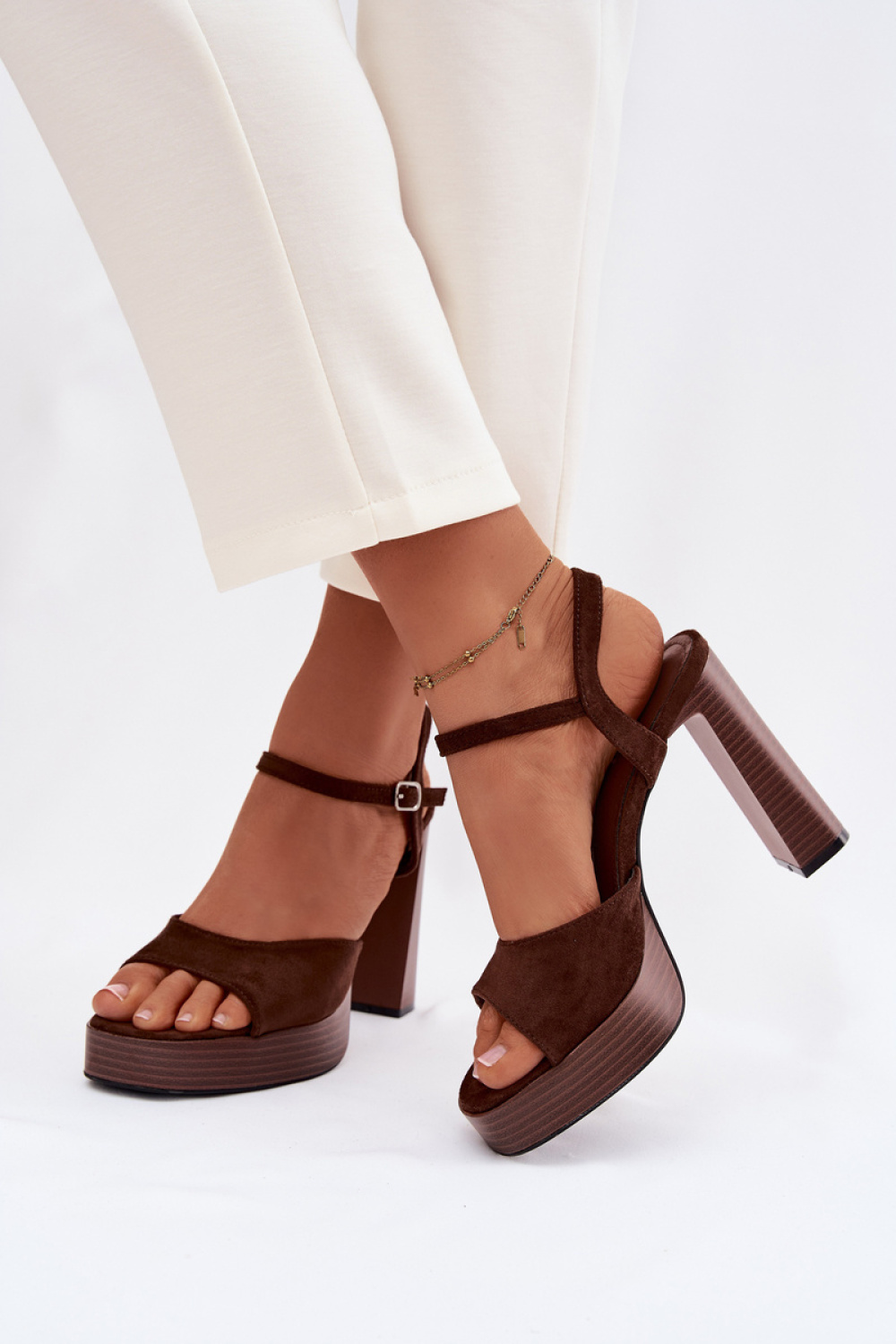 Sandały Model Gralisse P-1497 Czekolada - Step in style - obrazek 3