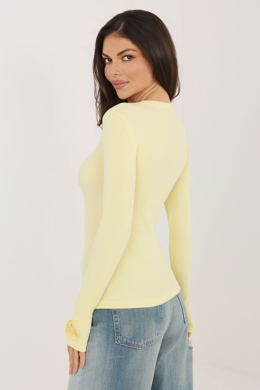 Bluzka Model RV-BZ-A1198.89 Light Yellow - Rue Paris - obrazek 4
