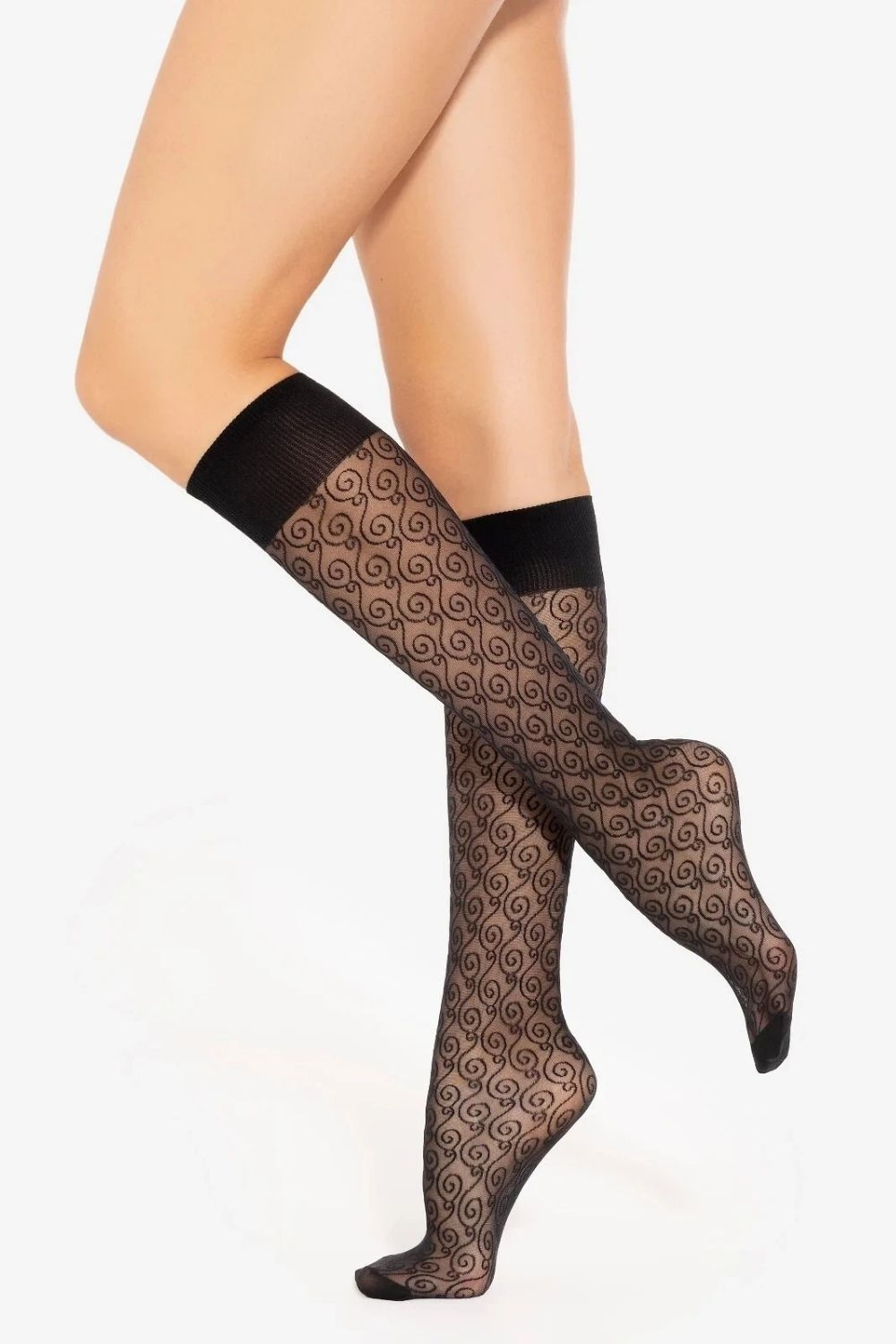 Podkolanówki Model Trendy Line 30 Nero - Gatta - obrazek 2