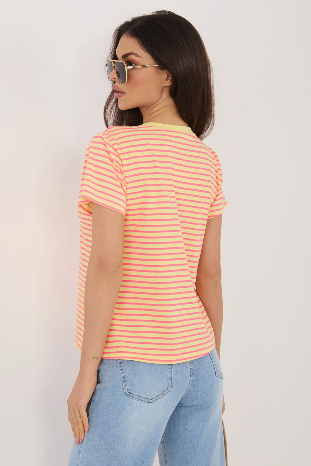 Tshirt Damski Model IT-TS-22397.89 Yellow - Italy Moda - obrazek 3