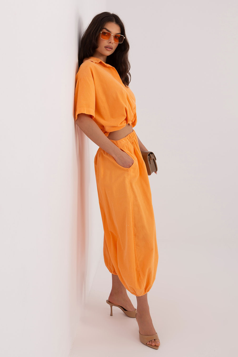 Spodnie Damskie Model IT-SP-FL10309-1.02 Light Orange - Italy Moda