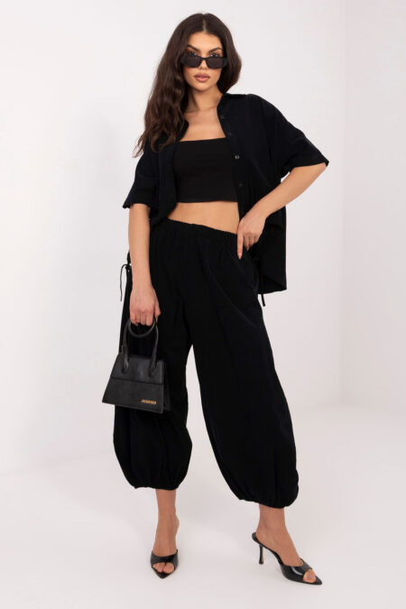 Spodnie Damskie Model IT-SP-FL10309-1.91 Black - Italy Moda