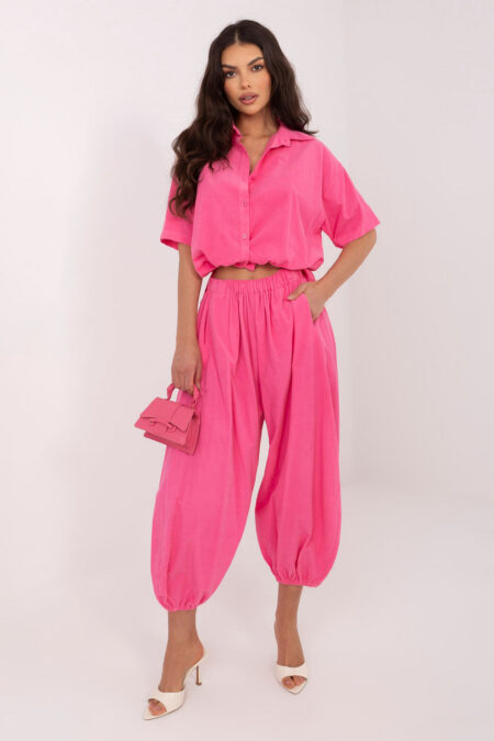 Spodnie Damskie Model IT-SP-FL10309-1.91 Dark Pink - Italy Moda