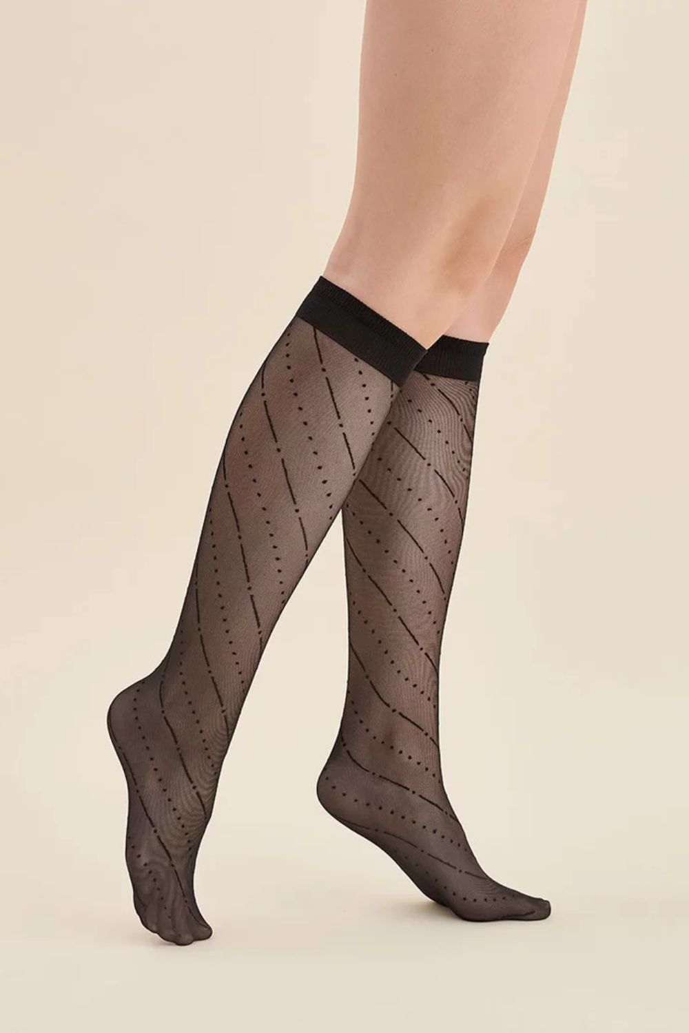 Podkolanówki Model Mira 574 Nero - Gabriella