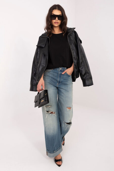Tshirt Damski Model RV-BZ-A1230.12 Black - Rue Paris