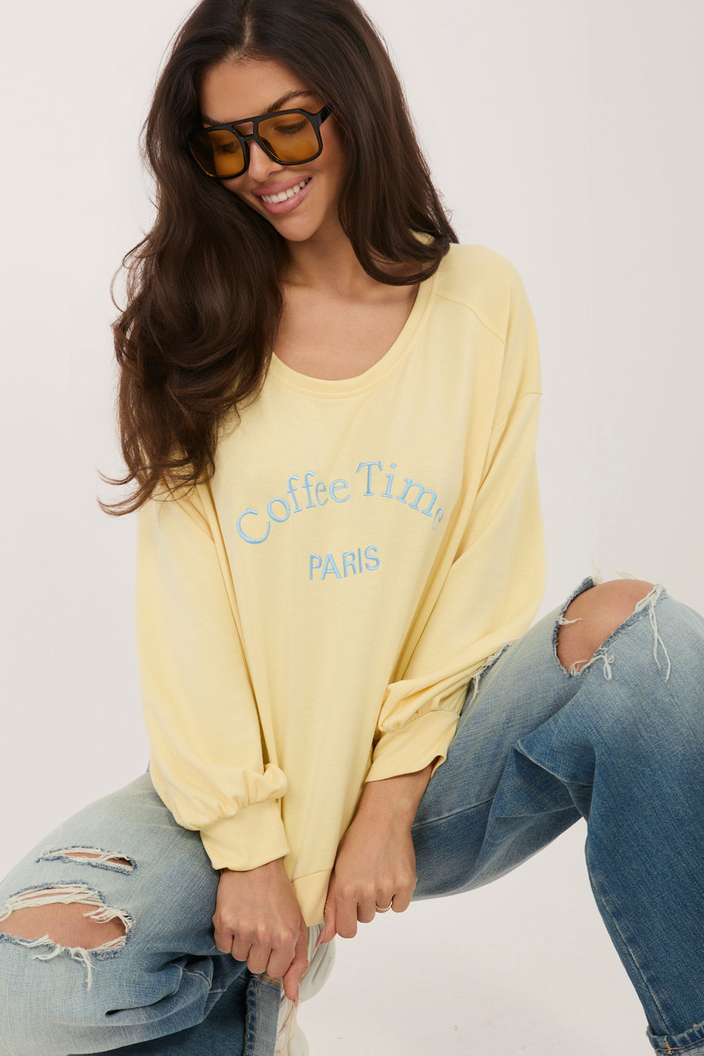 Bluza Damska Model RV-BL-A1220.11 Light Yellow - Rue Paris - obrazek 2