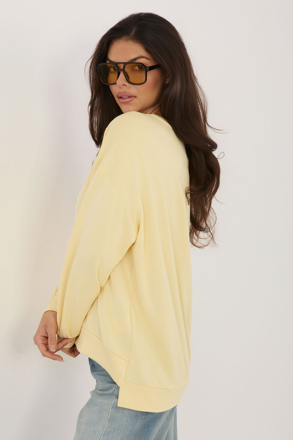 Bluza Damska Model RV-BL-A1220.11 Light Yellow - Rue Paris - obrazek 3