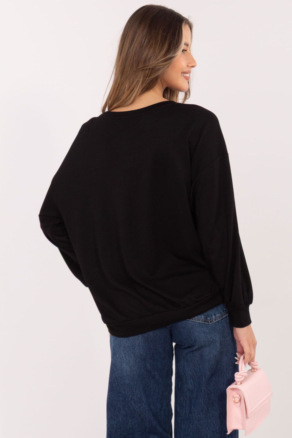 Bluza Damska Model RV-BL-A1218.11P Black - Rue Paris - obrazek 3