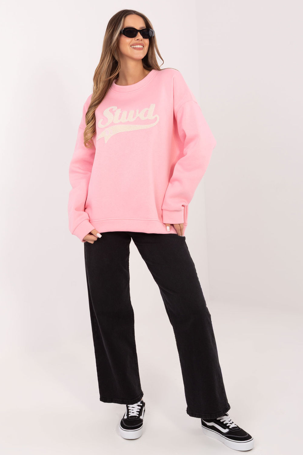 Bluza Damska Model RV-BL-A1080.47 Light Pink - Rue Paris - obrazek 2